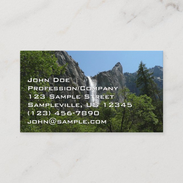 Bridalveil Falls, Yosemite National Park Visitenkarte (Vorderseite)