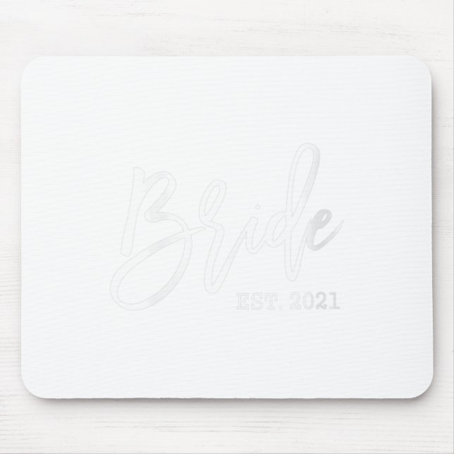Bride 2021 Bride Est 2021 Braut und Baum Mousepad (Vorne)