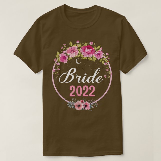 Bride 2022 für Hochzeit oder Junggeselinnen-Abschi T-Shirt (Design vorne)