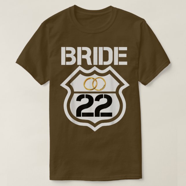 Bride 2022 Hochzeit oder Junggeselinnen-Abschied E T-Shirt (Design vorne)