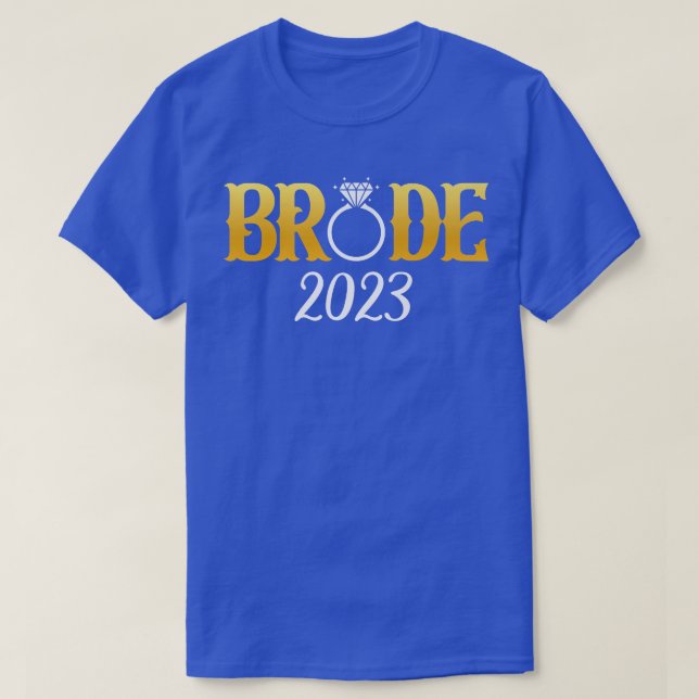 Bride 2023 für Hochzeit- oder Bachelor-Party-Match T-Shirt (Design vorne)