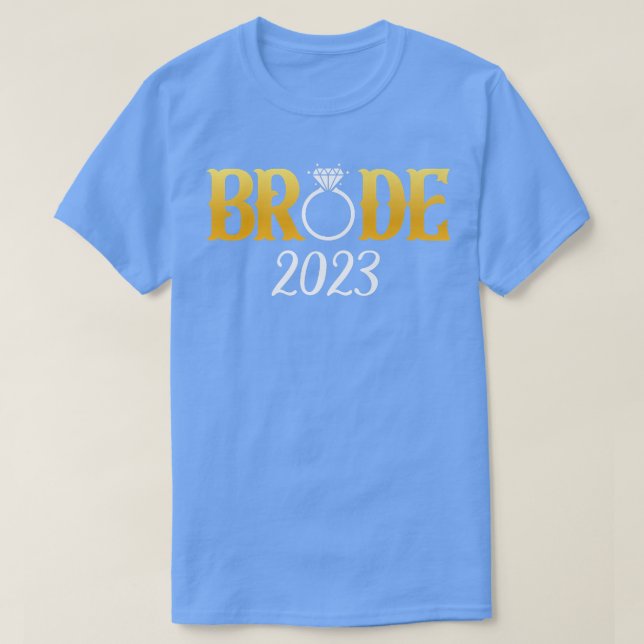 Bride 2023 für Hochzeit- oder Bachelor-Party-Match T-Shirt (Design vorne)
