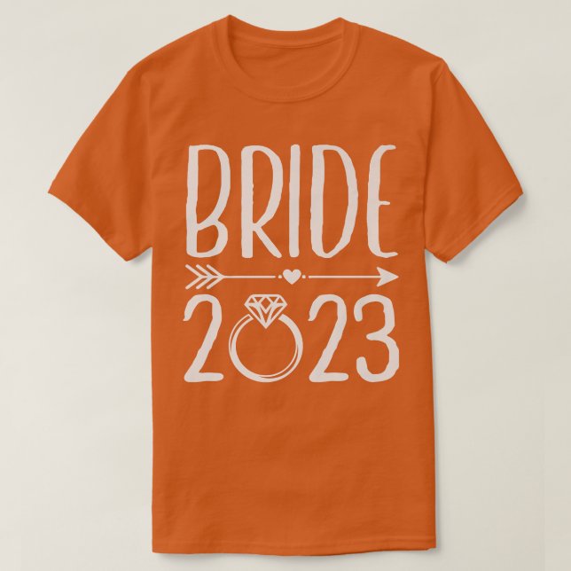 Bride 2023 wird 2023 Verheiratet T-Shirt (Design vorne)