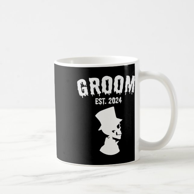 Bride 2024 Skelettpaare Matching Wedding Hallo Kaffeetasse (Rechts)