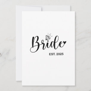 Bride 2025 Frühjahrsheirat Feiertagskarte
