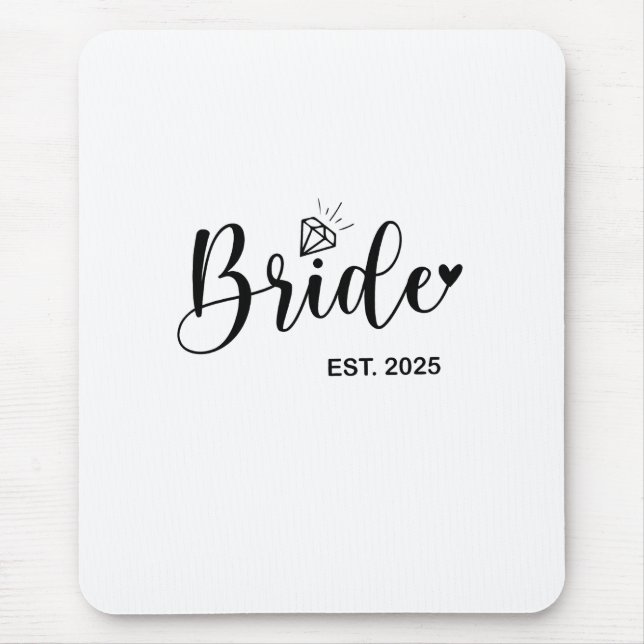 Bride 2025 Frühjahrsheirat Mousepad (Vorne)