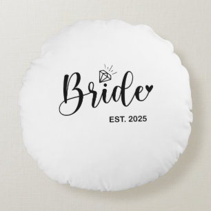 Bride 2025 Frühjahrsheirat Rundes Kissen
