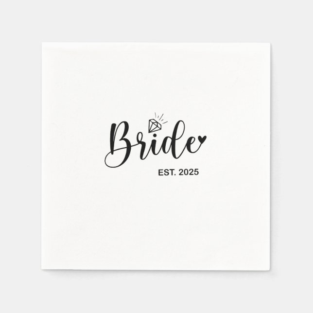 Bride 2025 Frühjahrsheirat Serviette (Vorderseite)