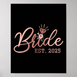 Bride 2025 Junggeselinnen-Abschied Wedding Verheir Poster