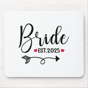 Bride 2025 Wedding Matching Mrs. Est 2025 Verheira Mousepad