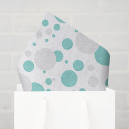 BRIDE Aquamarin Blue Polka Dot Brautparty Party Seidenpapier