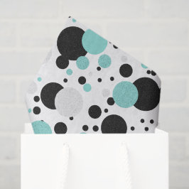 BRIDE Aquamarin Blue Polka Dot Brautparty Party Seidenpapier