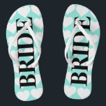 BRIDE Aquamarin Blue Wedding Brautparty Bride Flip Flops<br><div class="desc">Lächeln Sie ihr Gesicht,  wenn sie diese lustigen Flip-Flops erhält,  vergewissern Sie sich,  dass sie die passende Tasche,  wird sie Liebe dieses fabelhafte Geschenk!  Suchen Sie nach koordinierenden Bräutigam Flip Flops,  es macht den perfekten Jack und Jill Party Geschenk Set!  Alle Teile der BRIDE & CO. Sammlung.</div>