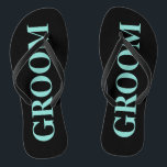 BRIDE Aquamarin Blue Wedding Brautparty Groom Flip Flops<br><div class="desc">Lächeln Sie auf sein Gesicht,  wenn er diese lustigen Flip Flops erhält.  Ideal für Hochzeitsfeiern,  Empfang,  Flitterwochen,  wird er diese für viele Jahre haben!  Achten Sie auch darauf,  dass sie Brautflip-Flops koordiniert.  Der perfekte Jack und Jill Party Geschenk,  alle Teil der BRIDE & CO. Sammlung.</div>