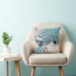 Bride Aquamarin Damask Vintag Peacock Birdcage Kissen<br><div class="desc">Sie personalisieren dieses wunderschöne Vintage Aquamarine Pfauenpilz,  um zu sagen,  was Ihnen gefällt oder nutzen Sie die bestehende Frau für die Braut - Matching Wedding Einladungen</div>