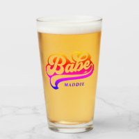 Bride Babe Bachelorette Individuelle Name Glass
