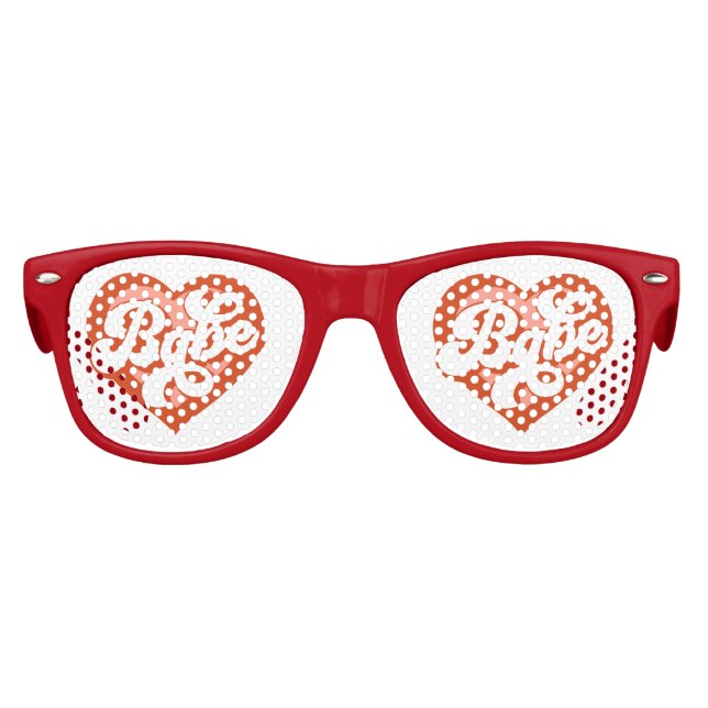 Bride Babe Tribe Bachelorette Retro Partybrille (Vorderseite)