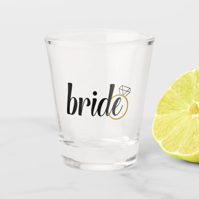 Bride Bachelorette oder ein Geschenk für die Braut Schnapsglas (Vorderseite)