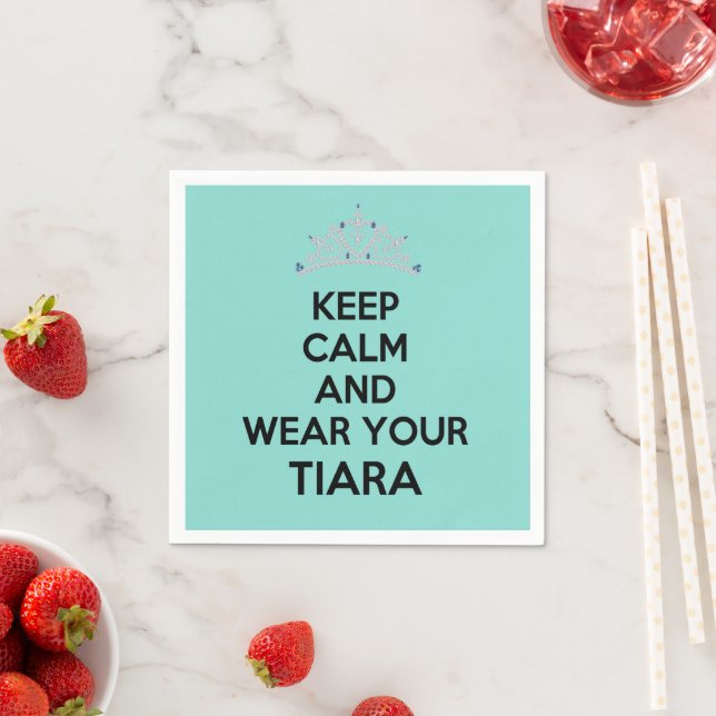 BRIDE Behalt Calm & Tragen Sie Ihr Tiara-Party Serviette (Beispiel)