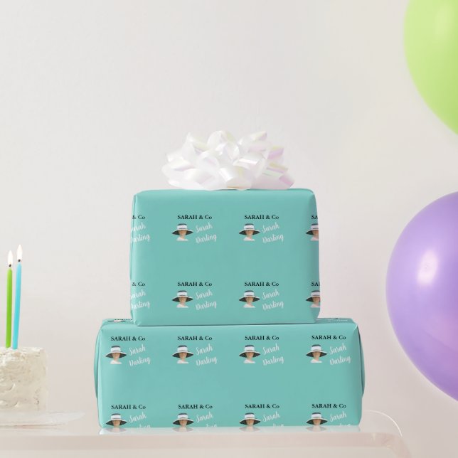 Bride Birthday Celebrate Tiara Party Personalisier Geschenkpapier (Partygeschenke)