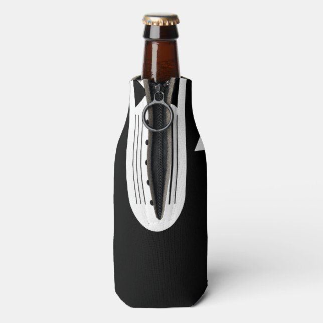BRIDE Black & White Wedding Brautparty Groom Flaschenkühler (Flasche Rückseite)