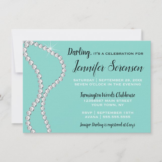 Bride Bling & Glam Celebrate Dusche Tiara Party (Vorderseite)