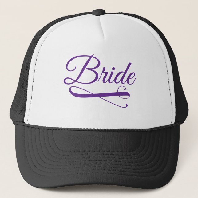 Bride Blühte Lila Truckerkappe (Vorderseite)