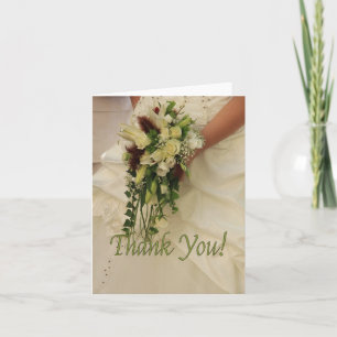 Bride & Bouquet Wedding Vielen Dank Dankeskarte