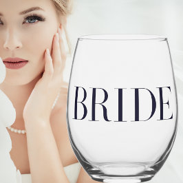 Bride Bridal Bridge soll Weinglas Ohne Stiel