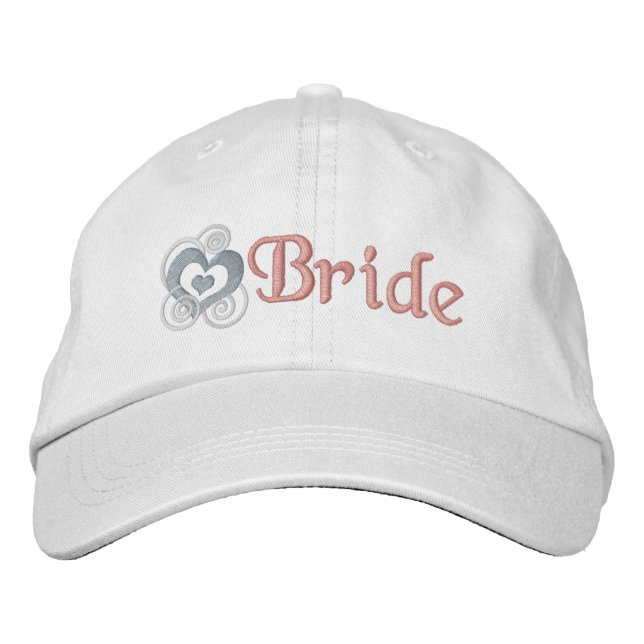 Bride Bridal Embroidery Bestickte Baseballkappe (Vorderseite)