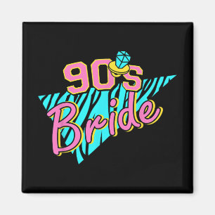 Bride Bride Bridesmaid Retro Matching Bachelorette Magnet