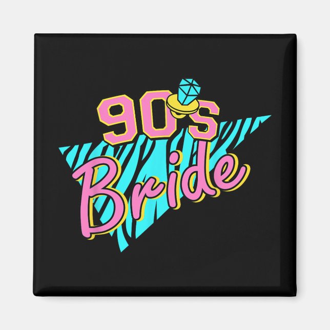Bride Bride Bridesmaid Retro Matching Bachelorette Magnet (Vorne)