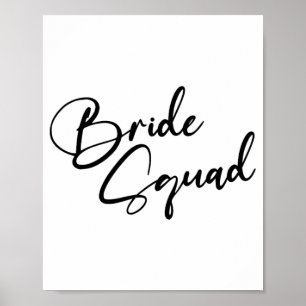 Bride Bridesmaid Bride Squad Junggeselinnen-Abschi Poster