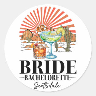 Bride Bridesmaid Bride Squad Scottsdale Bacheloret Runder Aufkleber