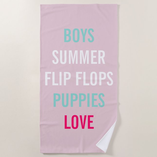 Bride Bridesmaid Pink Summer Lovin Sprinkle Party Strandtuch (Vorderseite)