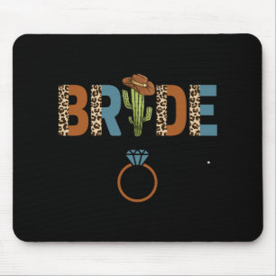 Bride Bridesmaid Western Country Bachelorette Teil Mousepad