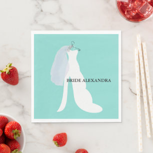 Bride & Bridesmaids Brautparty Tiara Party Serviette