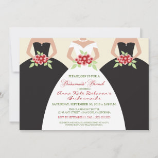Bride & Bridesmaids Bridal Brunch Einladung (schwa