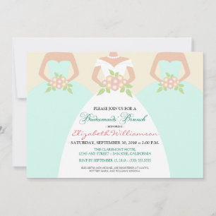 Bride & Bridesmaids Bridal Brunch Invite (Minze) Einladung