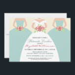 Bride & Bridesmaids Bridal Luncheon (direkt am Mee Einladung<br><div class="desc">Viele Farboptionen für dieses Design verfügbar. Wenn Sie RSVP-Karten, Gehäusekarten, Kartenkarten, Empfang-Karten oder andere Produkte benötigen, die zu diesem Design passen, dann wenden Sie sich bitte an mich. Ich freue mich, jedes Produkt, das Sie möchten, um dieses Design zu erstellen. Ich kann Ihr Farbschema oder die Farbe Ihrer Brautkleider anpassen....</div>