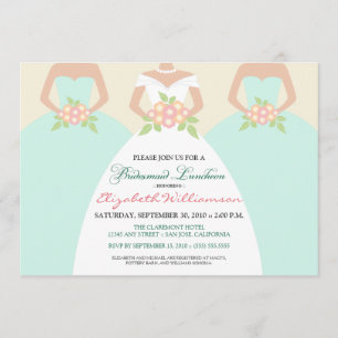 Bride & Bridesmaids Bridal Luncheon Invite (Mint) Einladung