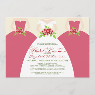 Bride & Bridesmaids Bridal Luncheon Invite (pink) Einladung