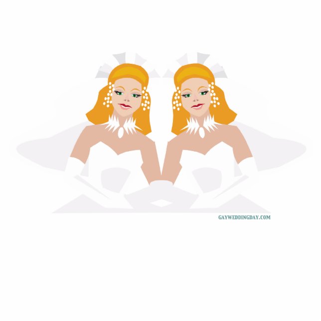 Bride Cake Topper Freistehende Fotoskulptur (Vorne)