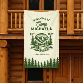 Bride Camp Bachelorette Empfang Banner