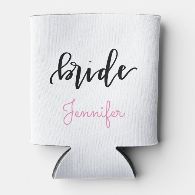 Bride Can Cooler - Personalisieren Sie den Namen Dosenkühler (Vorderseite)
