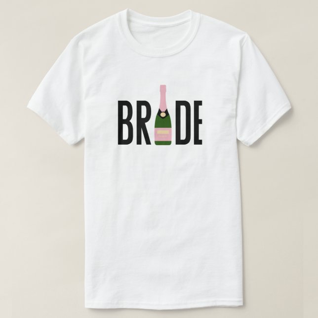 Bride Champagne Bachelorette Shirts (Design vorne)