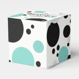 Bride Co Aquamarin Blue Polka Dot Dusche Party Geschenkschachtel