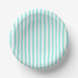 Bride & Co. Bridal Shower Turquoise Striped Pappteller