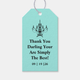 Bride & Co. Bridal Shower Turquoise Thank You Geschenkanhänger