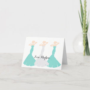 BRIDE & Co Bridesmaids Aquamarines Hochzeitssemble Dankeskarte